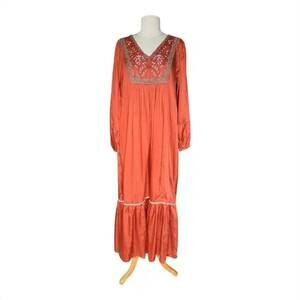 NEW EXVOTO women's hazel maxi dress in chili